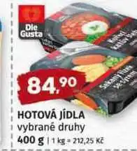 Terno HOTOVÁ JÍDLA vybrané druhy nabídka
