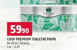 Terno COOP PREMIUM TOALETNÍ PAPÍR 8x 20 m 3vrstvý nabídka