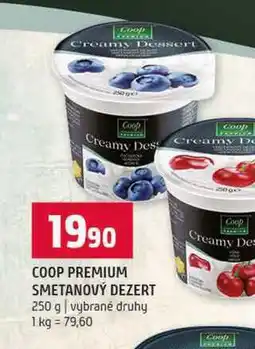 Terno COOP PREMIUM SMETANOVÝ DEZERT 250 g vybrané druhy nabídka