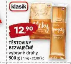 Terno TĚSTOVINY BEZVAJEČNÉ vybrané druhy nabídka