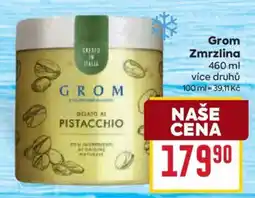 Billa Grom zmrzlina pistacchio nabídka