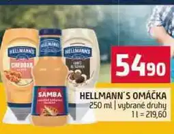Terno HELLMANN'S OMÁČKA 250 ml vybrané druhy nabídka