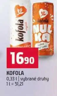 Terno KOFOLA 0,33l vybrané druhy nabídka