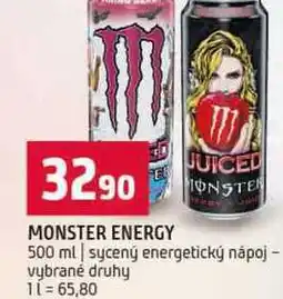 Terno MONSTER ENERGY 500 ml sycený energetický nápoj vybrané druhy nabídka