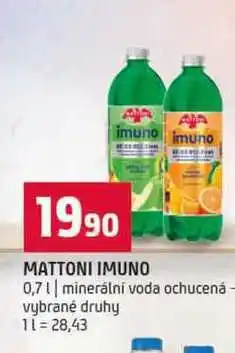 Terno MATTONI IMUNO 0,7l minerální voda ochucená vybrané druhy nabídka