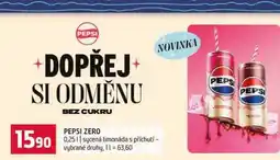 Terno PEPSI ZERO 0,25l sycená limonáda s příchutí vybrané druhy nabídka