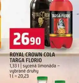 Terno ROYAL CROWN COLA TARGA FLORIO 1,33l sycená limonáda vybrané druh nabídka