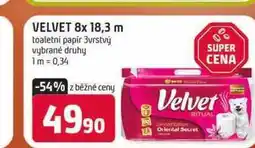 Terno VELVET 8x 18,3 m toaletní papír 3vrstvý vybrané druhy nabídka