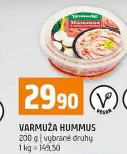 Terno VARMUŽA HUMMUS 200 g vybrané druhy nabídka