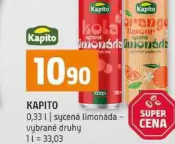Terno KAPITO 0,33l sycena limonáda vybrané druhy nabídka