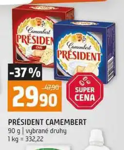 Terno PRÉSIDENT CAMEMBERT 90 g vybrané druhy nabídka