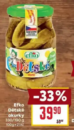 Billa Efko Dětské okurky nabídka