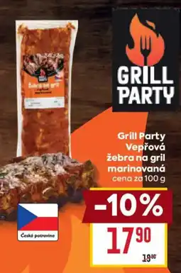 Billa Grill Party žebra na gril marinovaná nabídka
