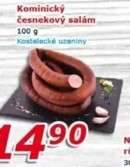 ESO MARKET Kostelecké uzeniny kominický česnekový salám nabídka