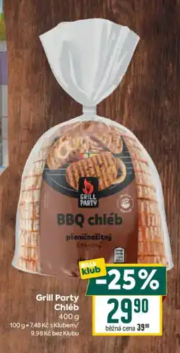Billa Grill Party BBQ chléb pšeničnožitný krajčený nabídka