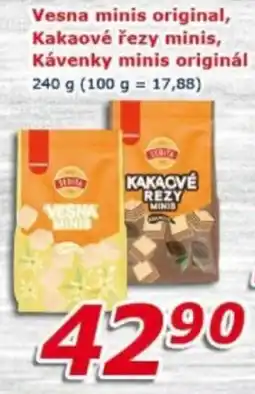 ESO MARKET Sedita vesna minis original kakaove rezy minis kavenky minis original nabídka