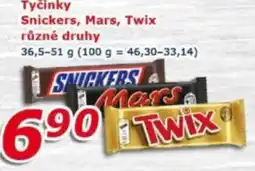 ESO MARKET Tyčinky Snickers, Mars, Twix nabídka