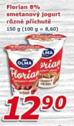 ESO MARKET Florian smetanový jogurt různé příchutě nabídka