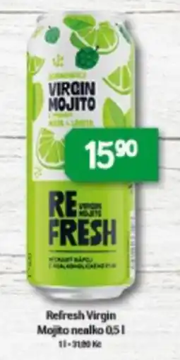 Brněnka Refresh Virgin Mojito nealko nabídka