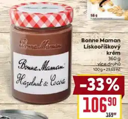 Billa Bonne Maman Liskoořiškový krém nabídka