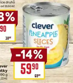 Billa Clever pineapple slices nabídka