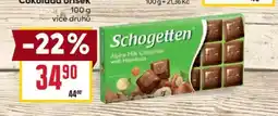 Billa Schogetten Alpine Milk Chocolate with Hazelnuts nabídka