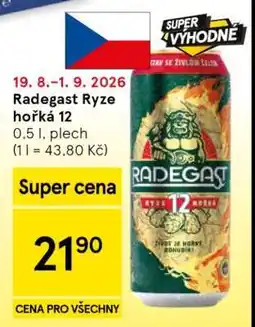 Tesco Radegast Ryze Hořká 12 nabídka