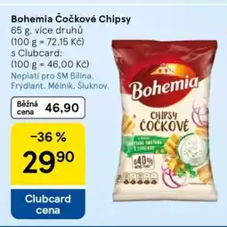 Tesco Bohemia Čočkové chipsy nabídka