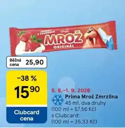 Tesco Prima Mrož Zmrzlina nabídka