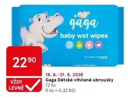 Tesco Gaga Dětské vlhčené ubrousky nabídka