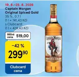 Tesco Captain Morgan Original Spiced Gold nabídka