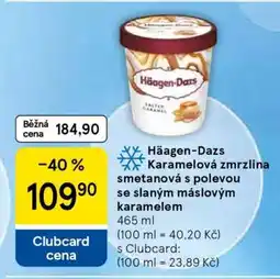 Tesco Häagen-Dazs Karamelová zmrzlina smetanová s polevou se slaným máslovým karamelem nabídka