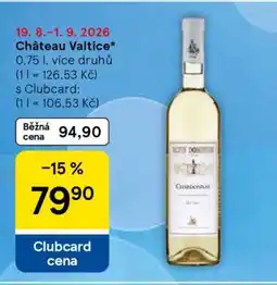 Tesco Château Valtice nabídka