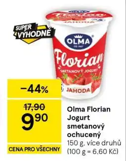 Tesco Olma Florian Jogurt smetanový ochucený nabídka