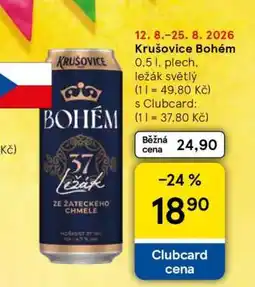 Tesco Krušovice Bohém nabídka