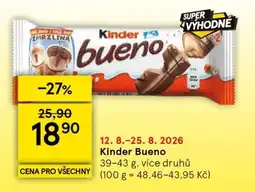 Tesco KINDER BUENO nabídka