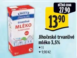 Albert Jihočeské Trvanlivé mléko 3,5% nabídka
