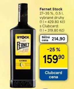 Tesco Fernet Stock nabídka