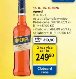 Tesco Aperol nabídka