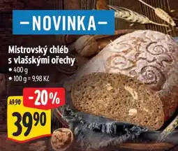 Albert Mistrovský chléb s vlašskými ořechy nabídka