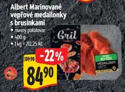 Albert Albert Marinované vepřové medailonky s brusinkami nabídka