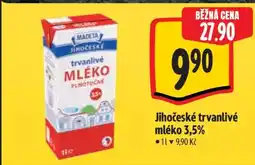 Albert Jihočeské Trvanlivé mléko 3,5% nabídka