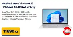 Datart Asus Vivobook 15 (X1504VA-BQ4153W) stříbrný nabídka
