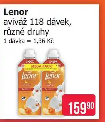 Lenor aviváž 118 dávek, různé druhy