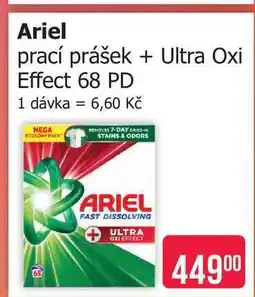 Teta Ariel prací prášek + Ultra Oxi Effect 68 PD nabídka