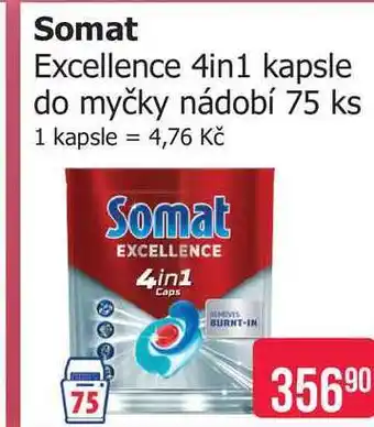 Teta Somat Excellence 4in1 kapsle do myčky nádobí 75 ks nabídka