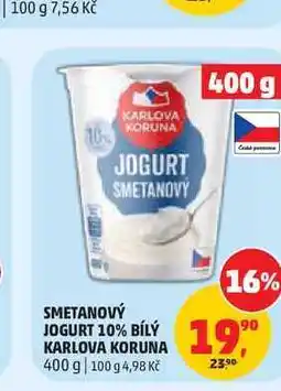 Penny Market Smetanový jogurt 10% bílý Karlova koruna nabídka
