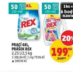 Penny Market Prací gel, prášek Rex nabídka