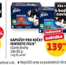 Penny Market Kapsičky pro kočky Fantastic Felix nabídka