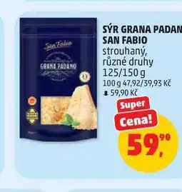Penny Market SÝR GRANA PADANI SAN FABIO 125/150g nabídka